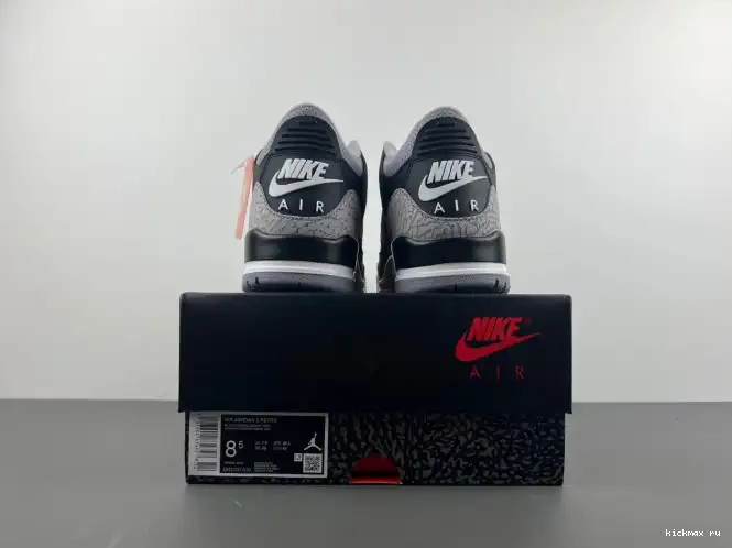 Cheap MAX Air DN3707-010 Cement 3 Black Jordan 0424